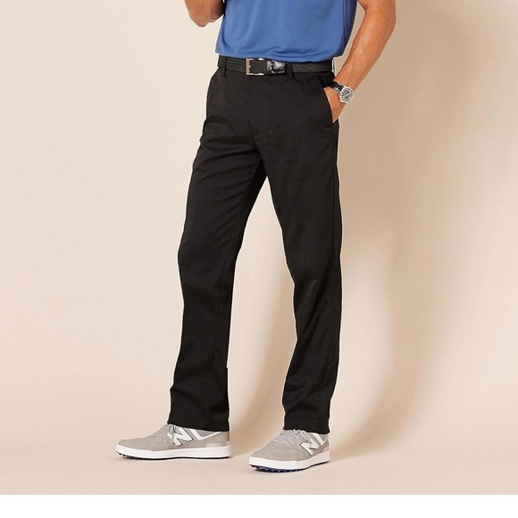 Amazon Essentials Men's Classic-Fit Stretch Tech Golf Pant 34x33 Black - Picture 2 of 9